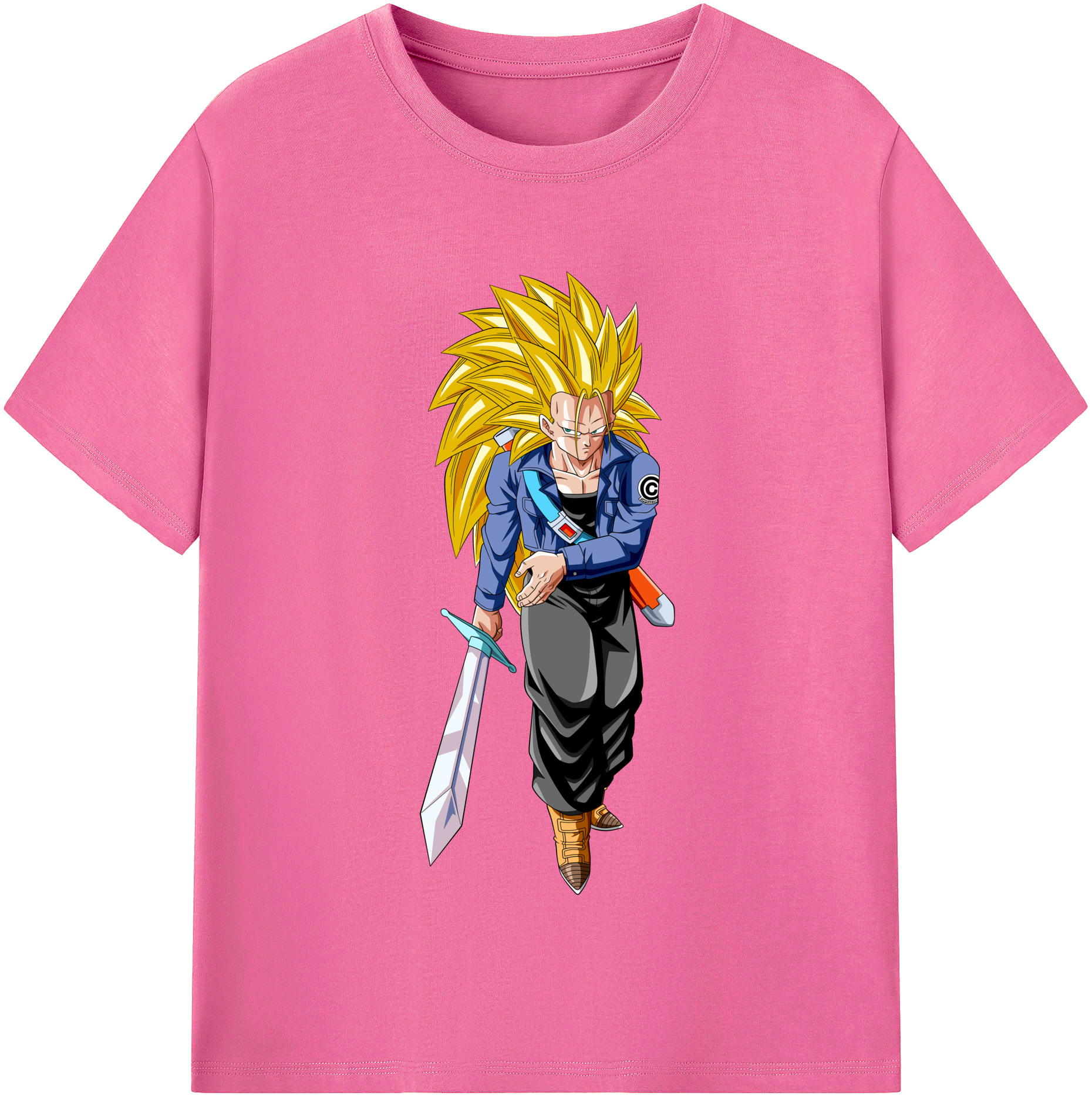 （画像用） ドラゴンボール トランクス（Torankusu）DRAGON BALL Trunks レディースカジュアルプリントTシャツ（綿100％）
